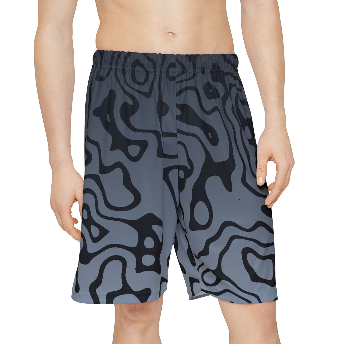 Men's Steel Tiger Stripe Athletic Sports Shorts
