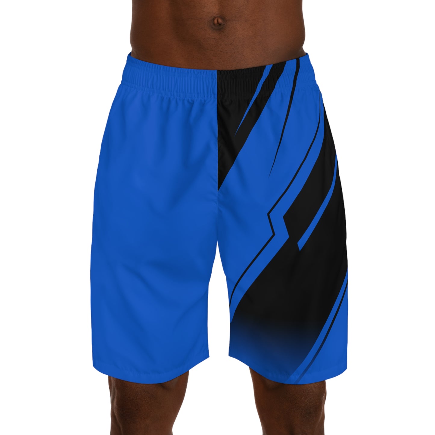 Men's Blue Abstract Athletic Jogger Shorts