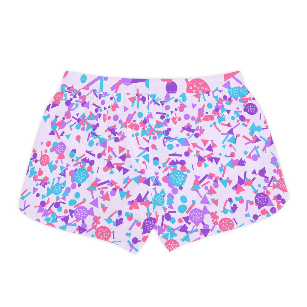 Golf Lilac Wave Confetti Pop Women's Athletic Shorts with Pockets