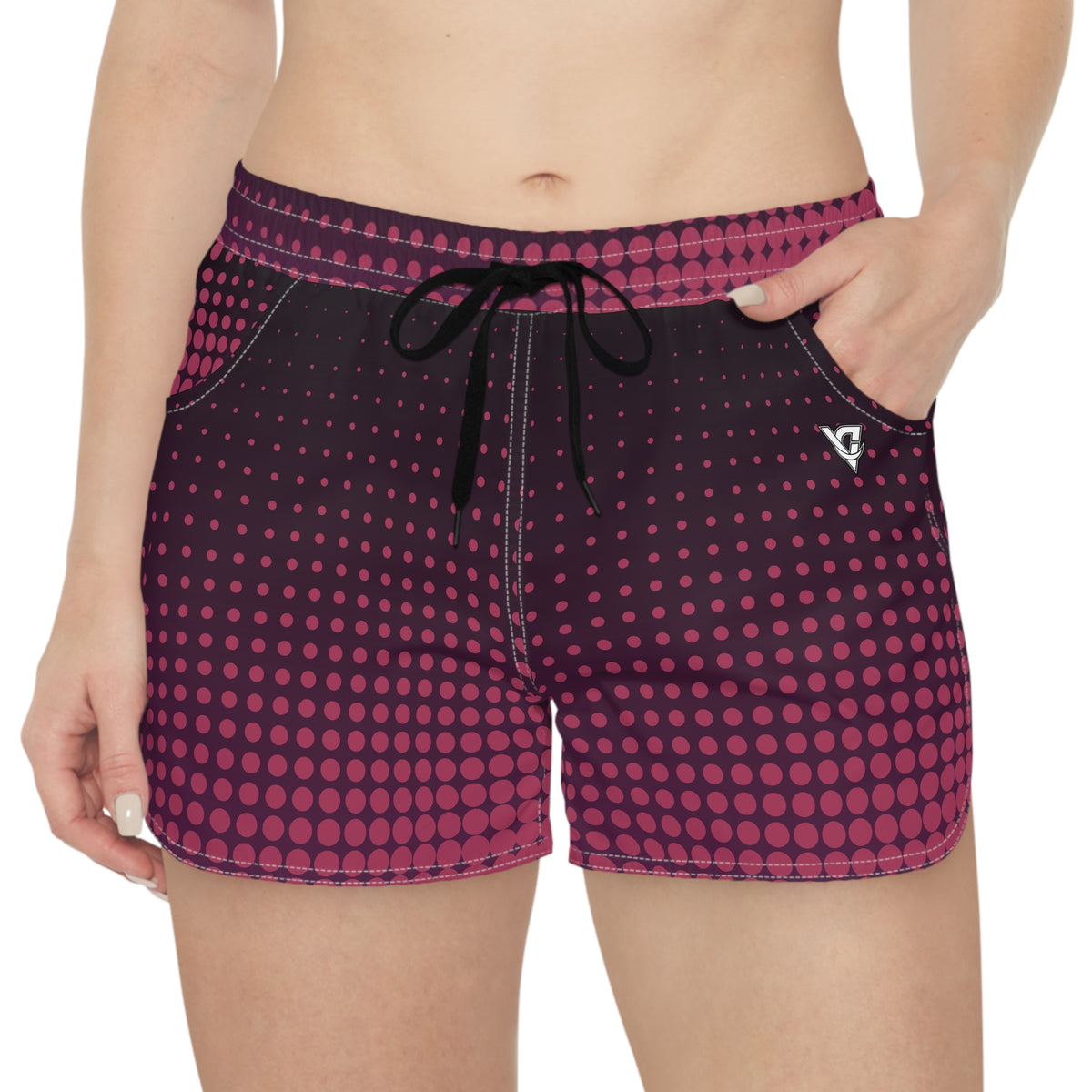 Women's Multipurpose Athletic Shorts with Pockets | Plum Spice Halftone