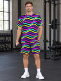 Training & Gym Midnight Neon Wave Rider Men's Sports Jersey - front view