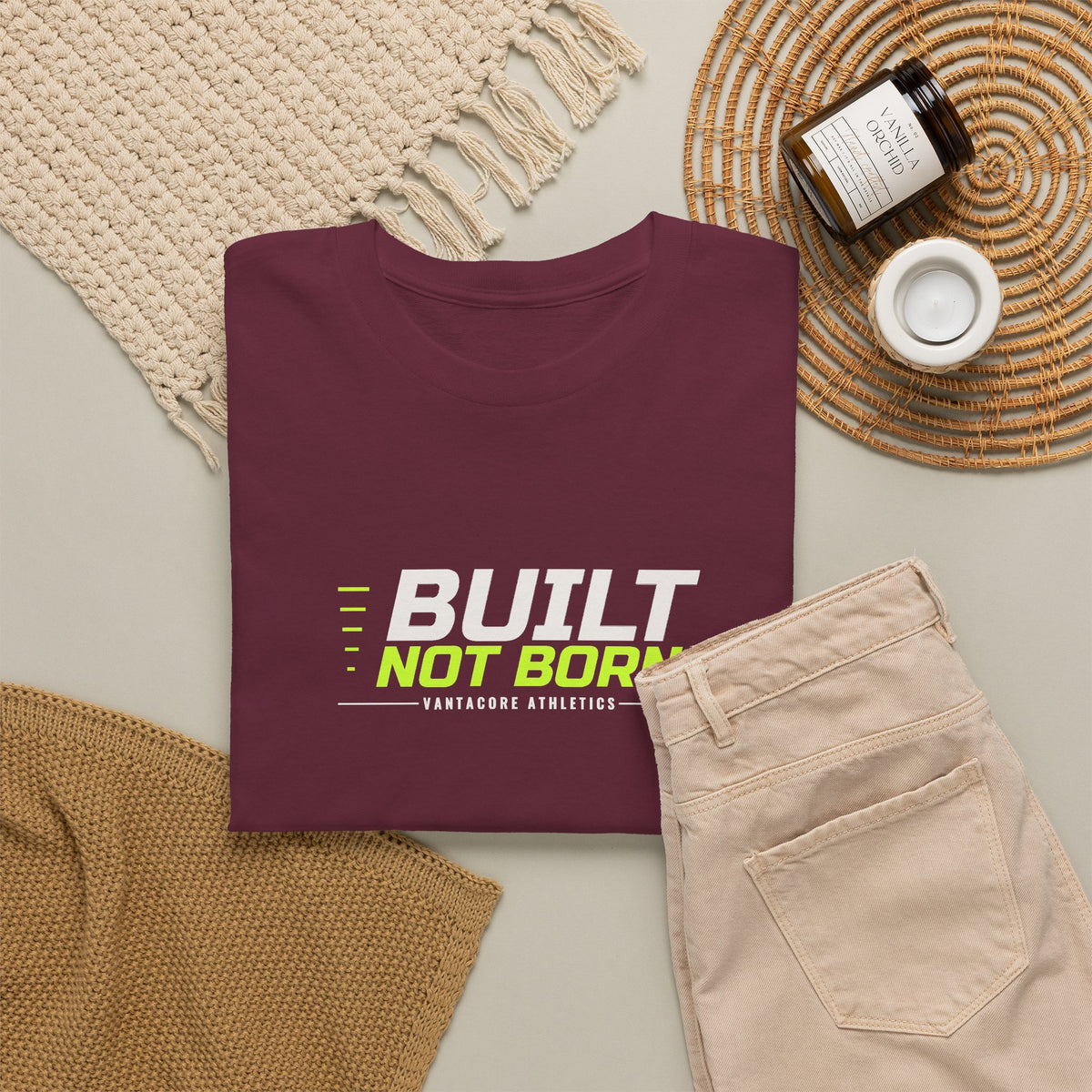 Built Not Born | Men's Graphic Gym T-Shirt