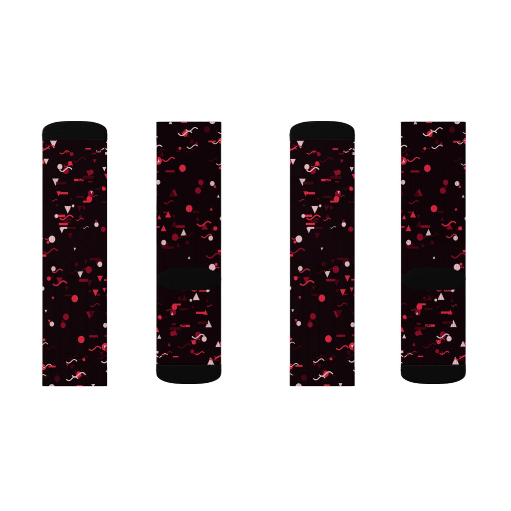 Cherry Confetti Athletic Crew Socks