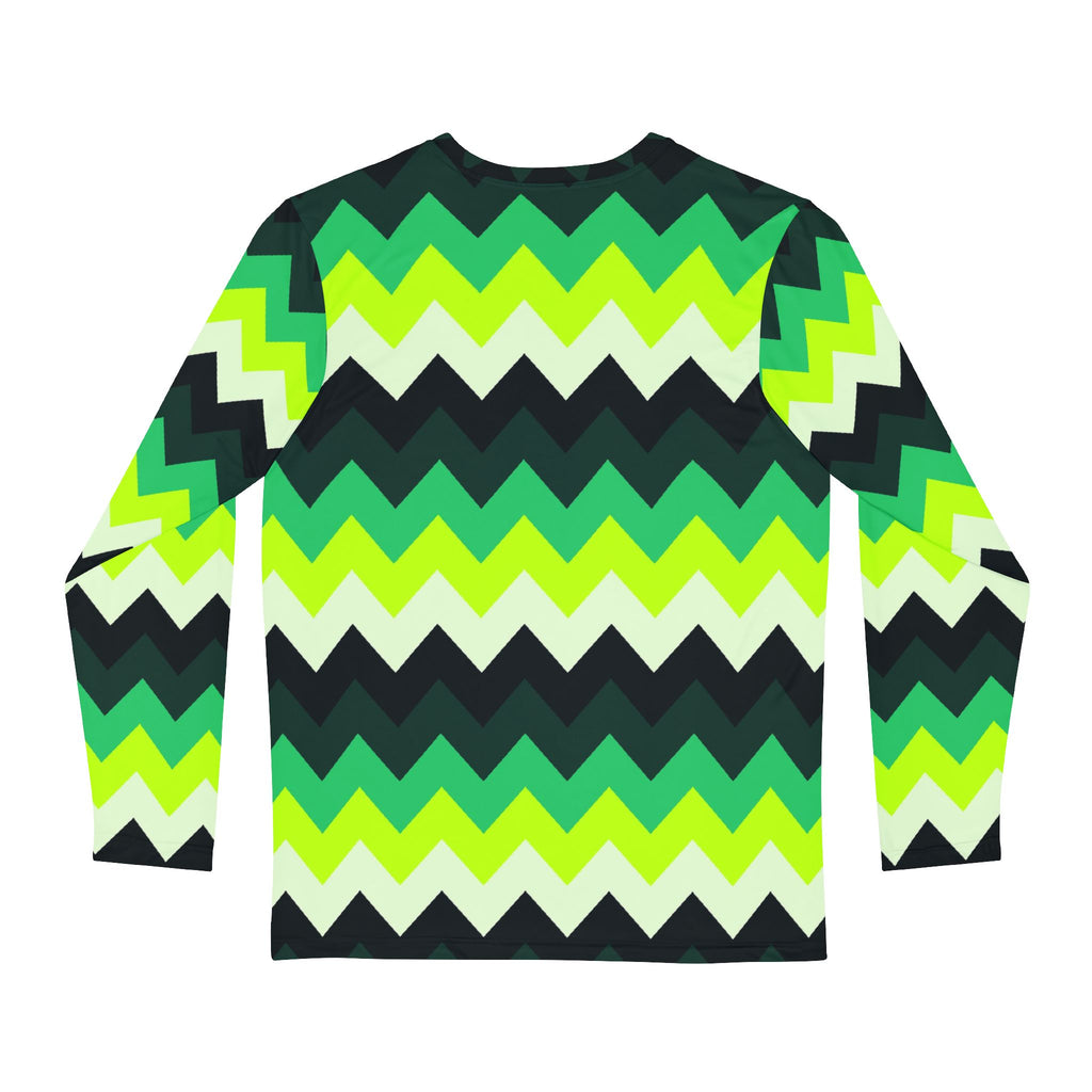 Jungle Zigzag Men's Long Sleeve Athletic Shirt