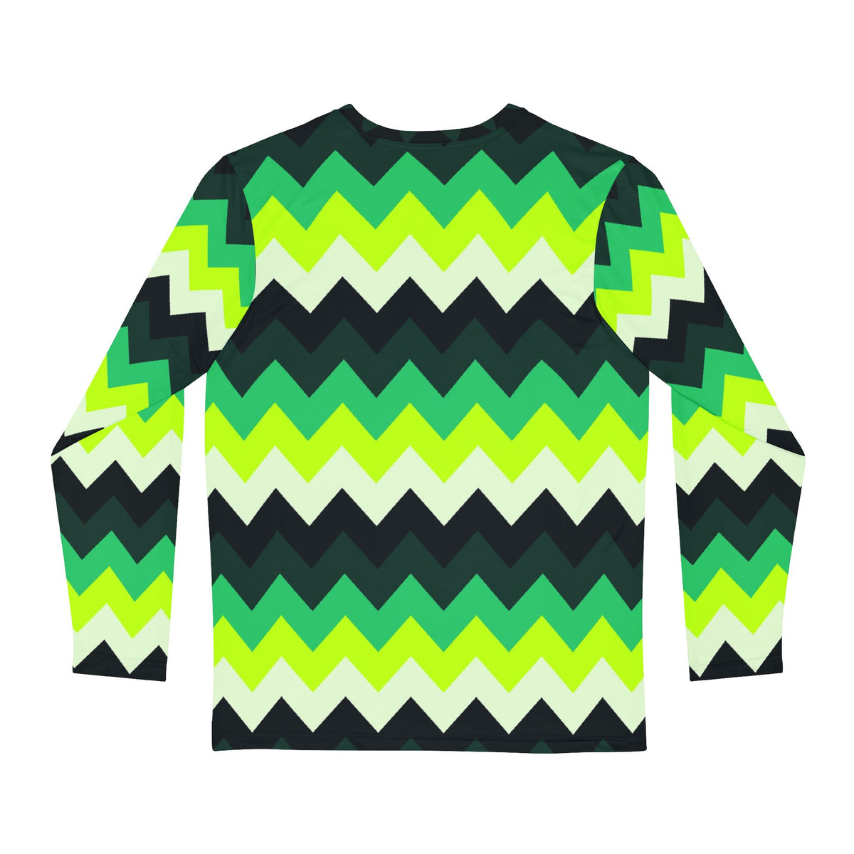 Jungle Zigzag Men's Long Sleeve Athletic Shirt
