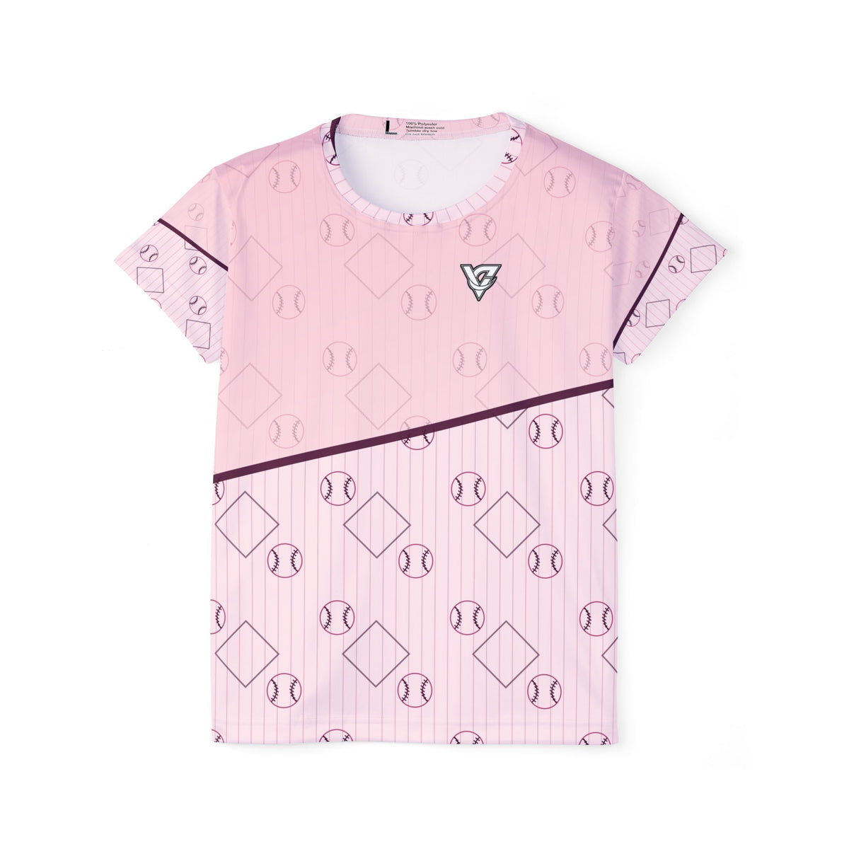 Baseball & Softball Blush Rose Diamond Stitch Women's Sports Jersey