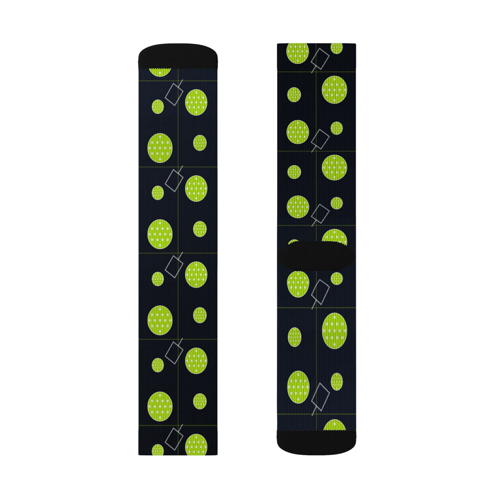 Pickleball Volt Night Dink Dot Athletic Crew Socks