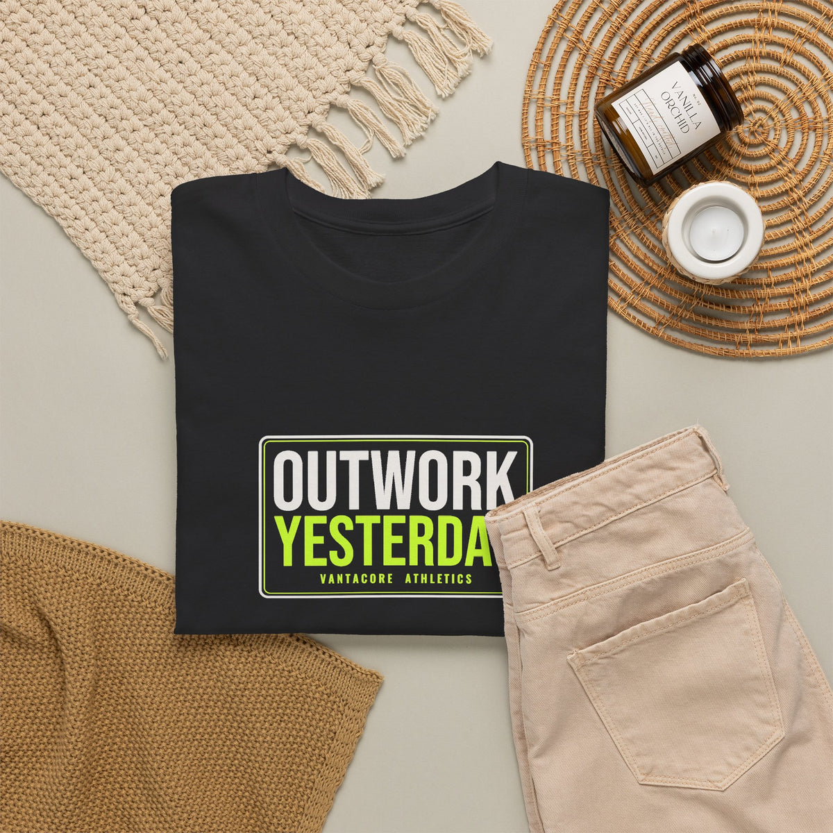 Outwork Yesterday | Men's Graphic Gym T-Shirt