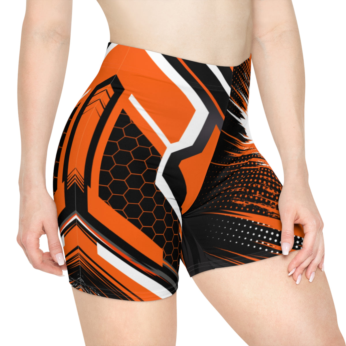 Women Blaze Angular Biker Shorts by Vantacore Athletics, view 2