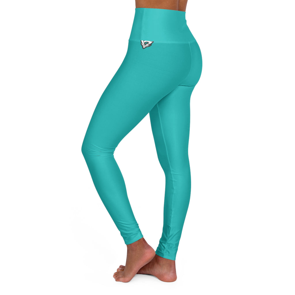 Turquoise Essential High-Waisted Yoga Leggings