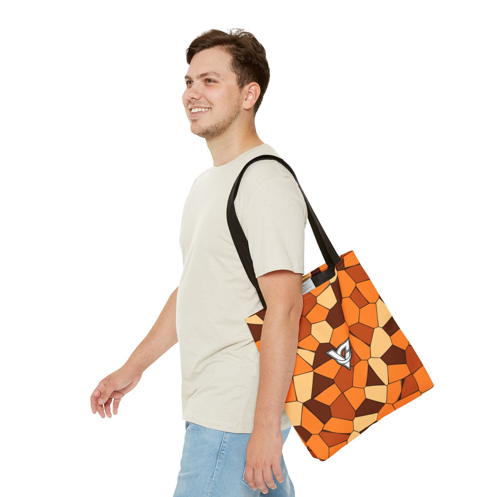 Pumpkin Mosaic Tote Bag — All-Over Print Gym & Everyday Tote