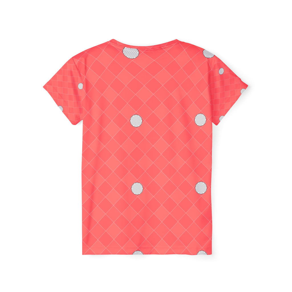 Golf Hot Coral Dimple Links Women's Sports Jersey