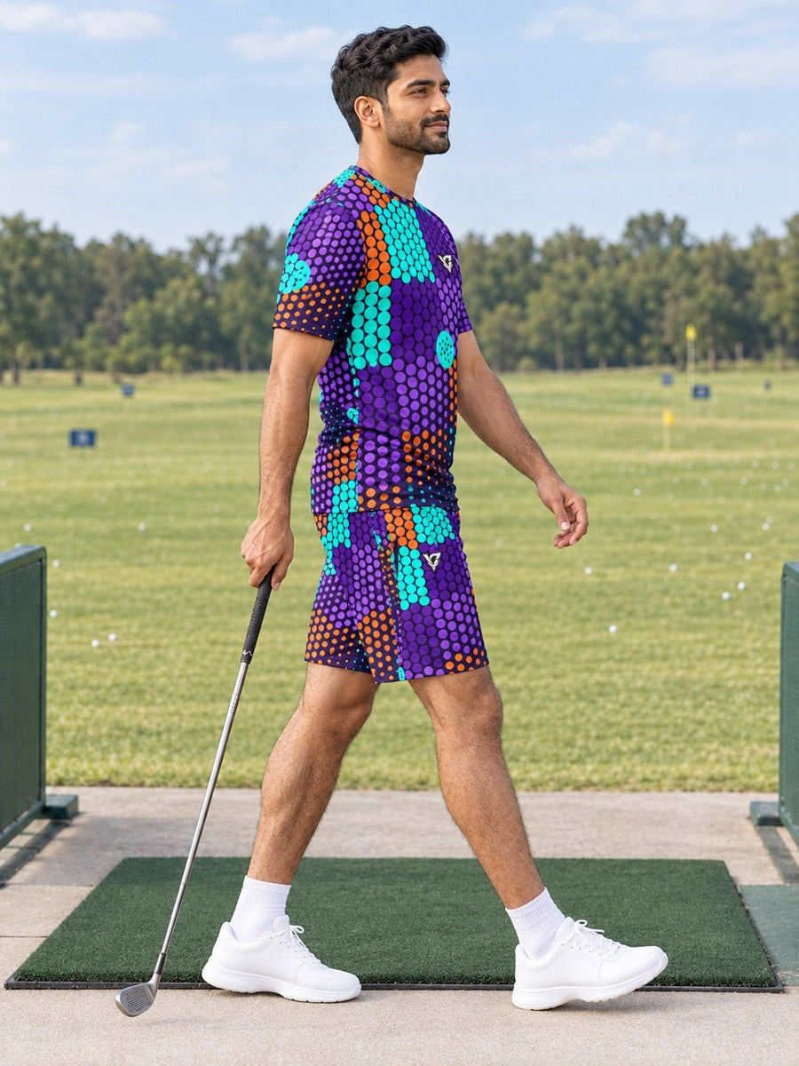 Golf Galaxy Glow Halftone Pulse Men's Sports Jersey - side view