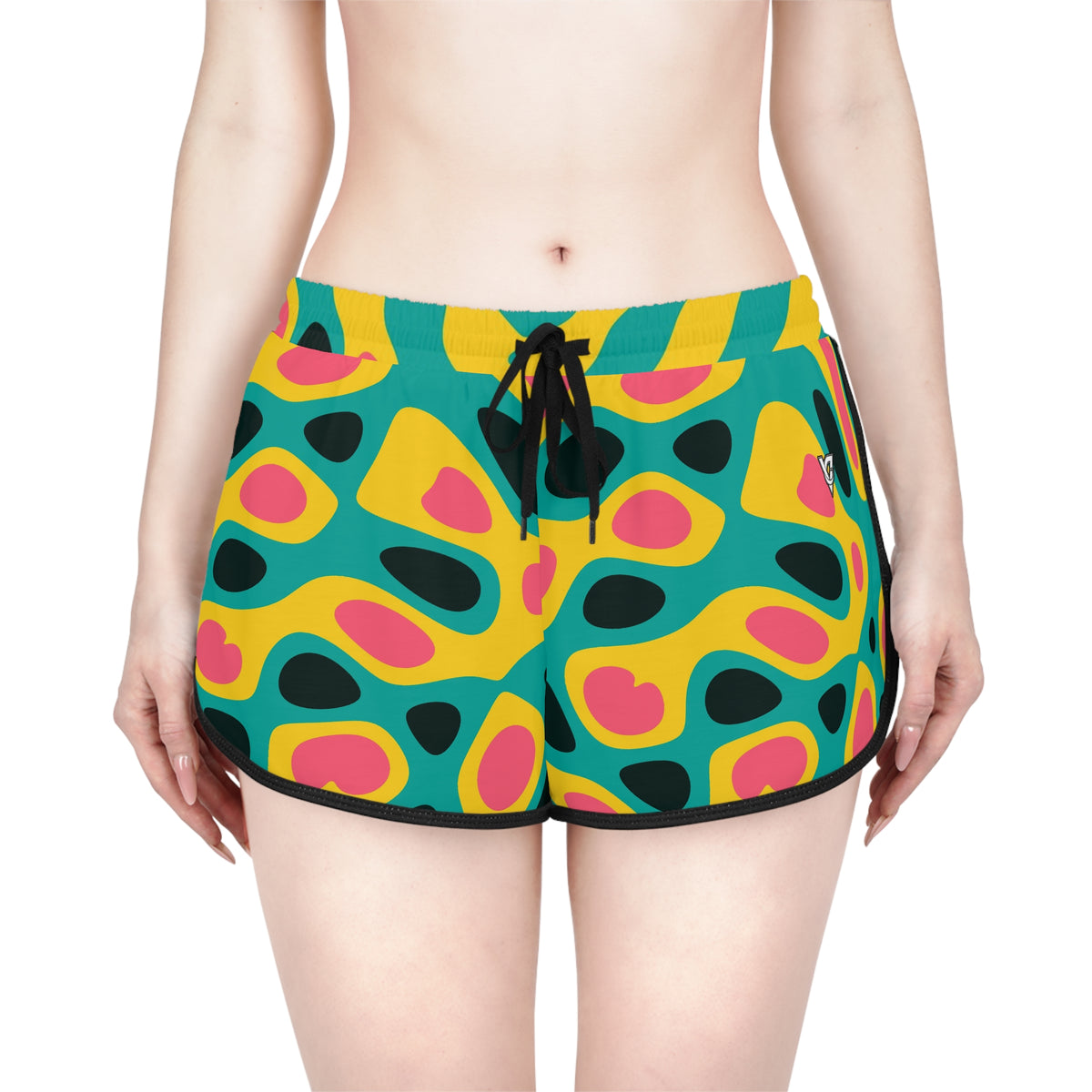 Women's Tropic Ripple Relaxed Shorts — All-Over Print Running & Workout Shorts