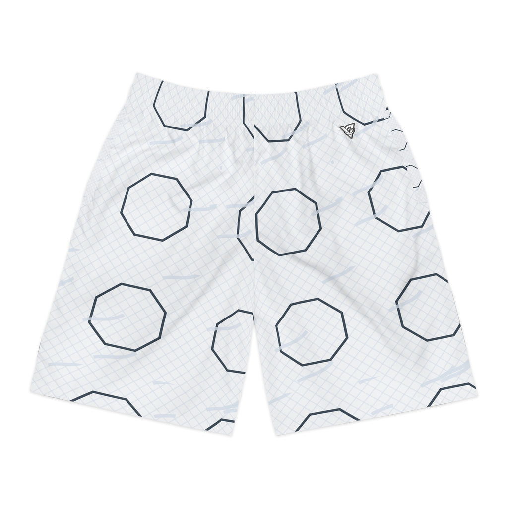 Combat Sports Arctic White Cage Mesh Men's Athletic Shorts with Pockets