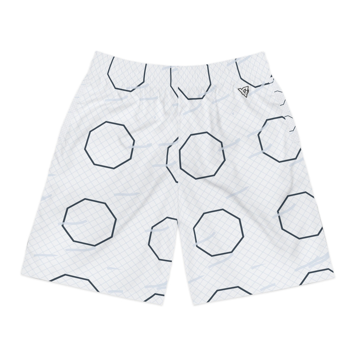 Combat Sports Arctic White Cage Mesh Men's Athletic Shorts with Pockets