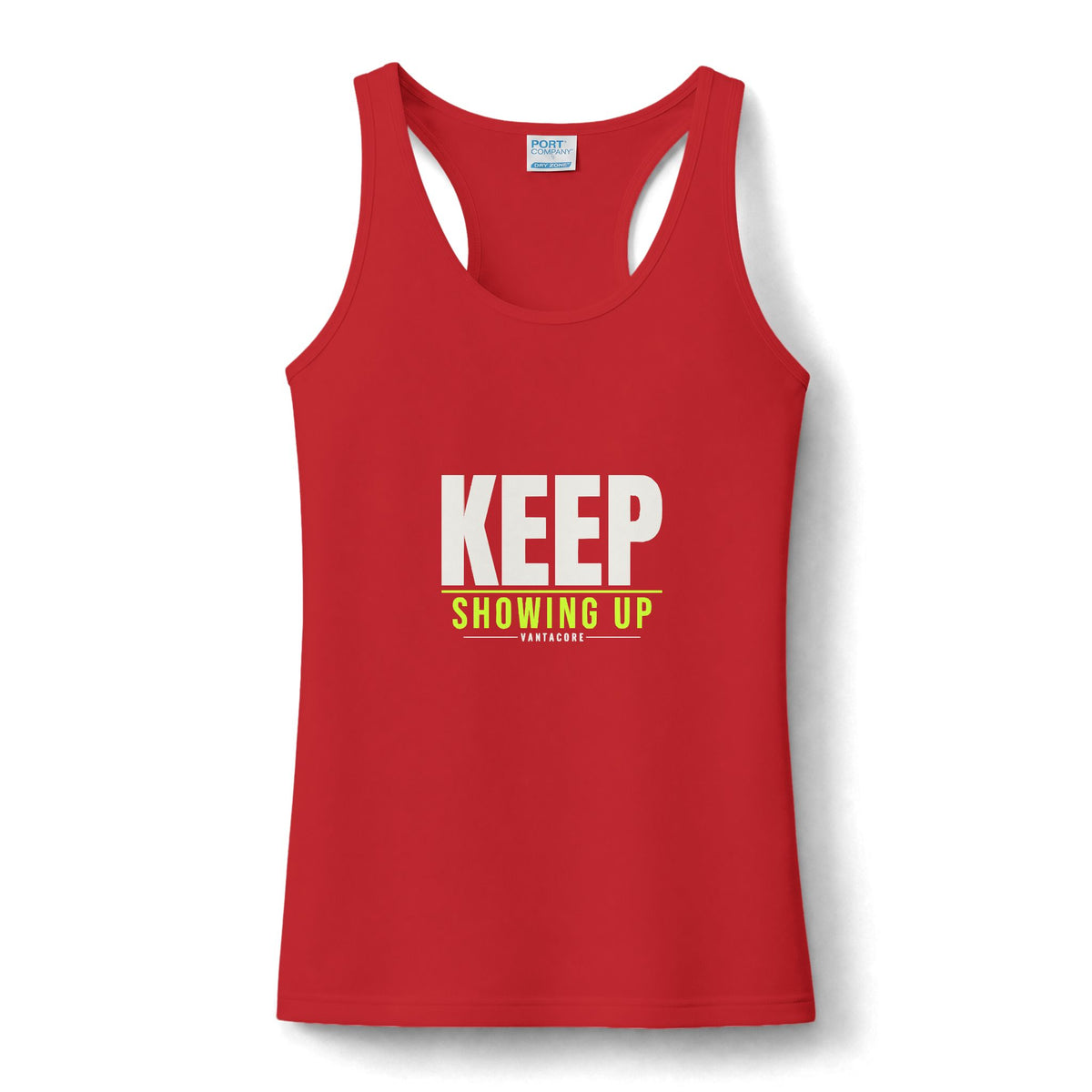 Keep Showing Up | Women's Performance Racerback Tank