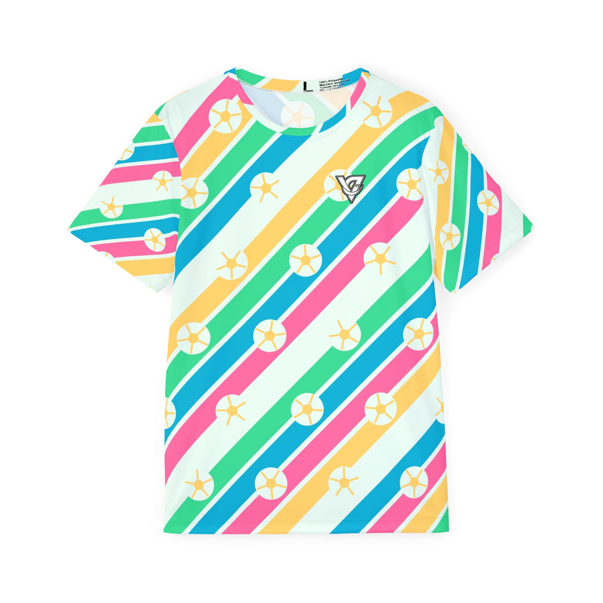 Soccer Mint Sorbet Stripe Surge Men's Sports Jersey