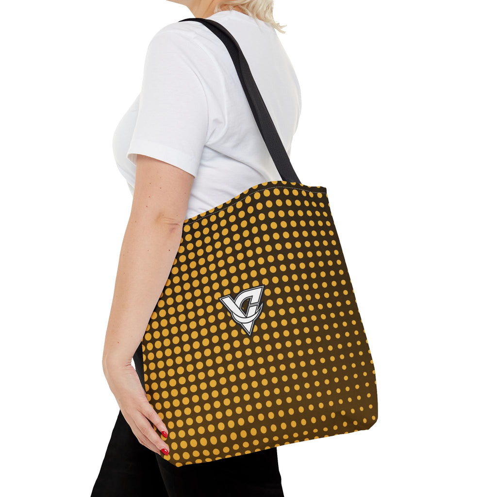 Harvest Gold Halftone Tote Bag — All-Over Print Gym & Everyday Tote