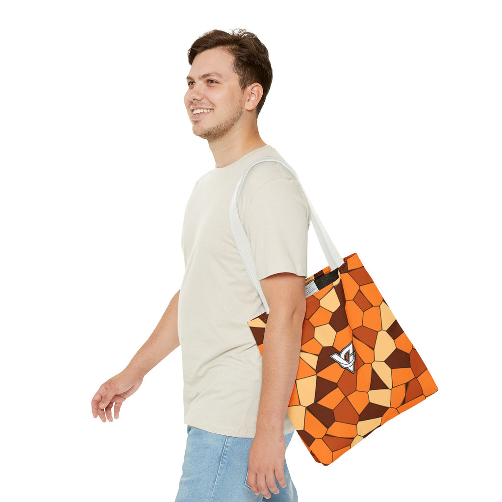 Pumpkin Mosaic Tote Bag — All-Over Print Gym & Everyday Tote