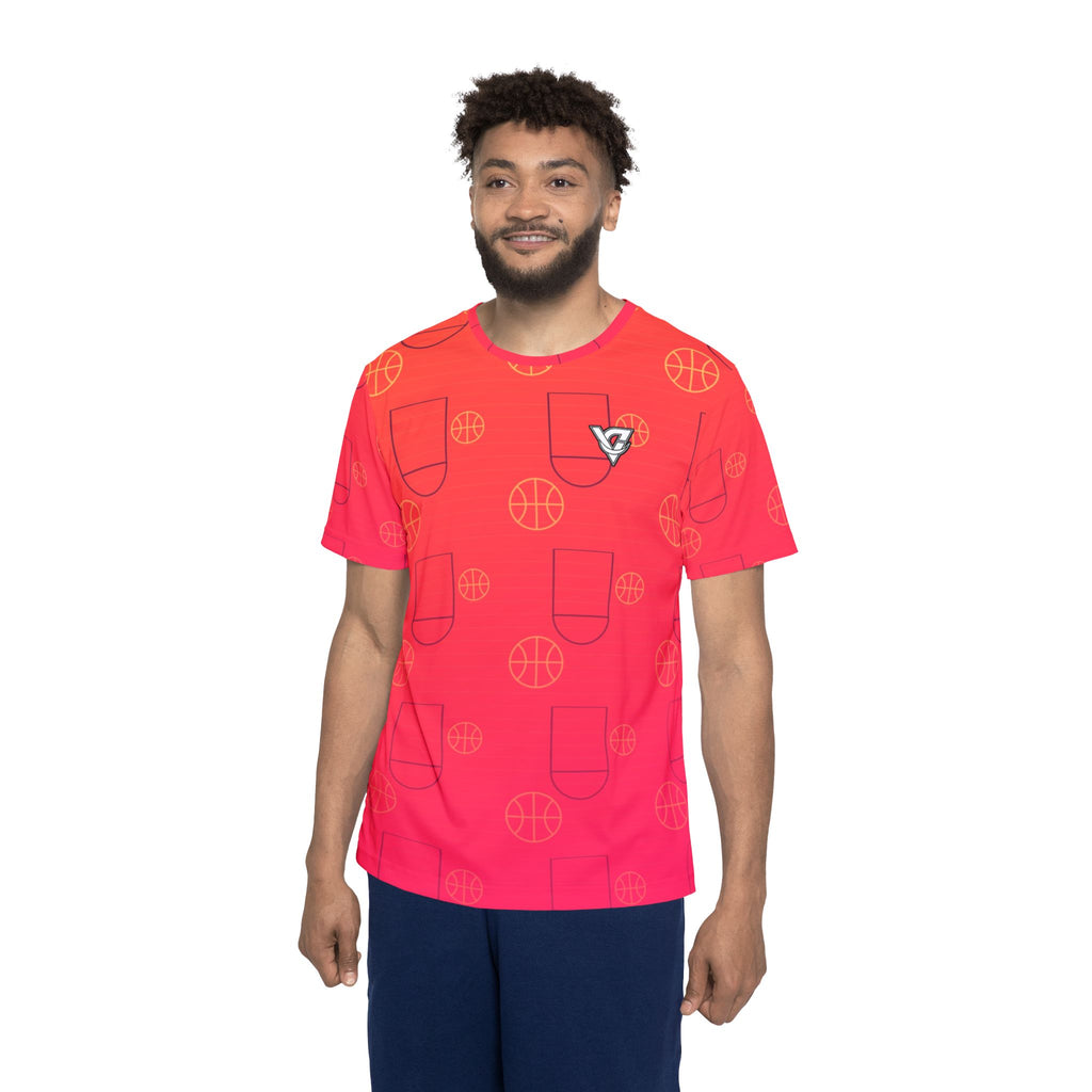 Basketball Sunset Fade Court Seam Men's Sports Jersey