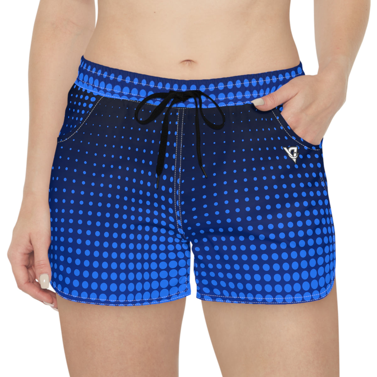 Women's Multipurpose Athletic Shorts with Pockets | Cobalt Halftone