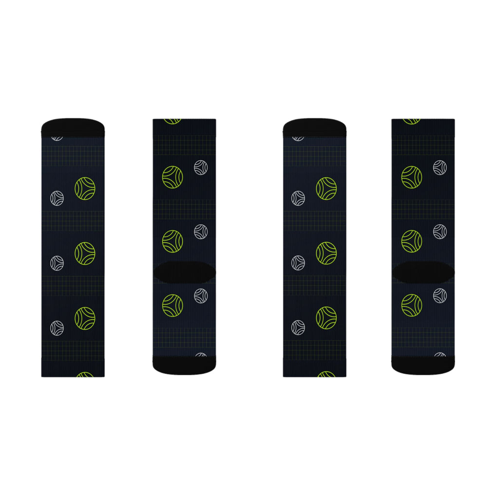 Volleyball Volt Night Spike Panel Athletic Crew Socks
