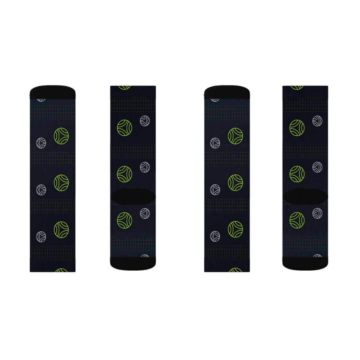 Volleyball Volt Night Spike Panel Athletic Crew Socks