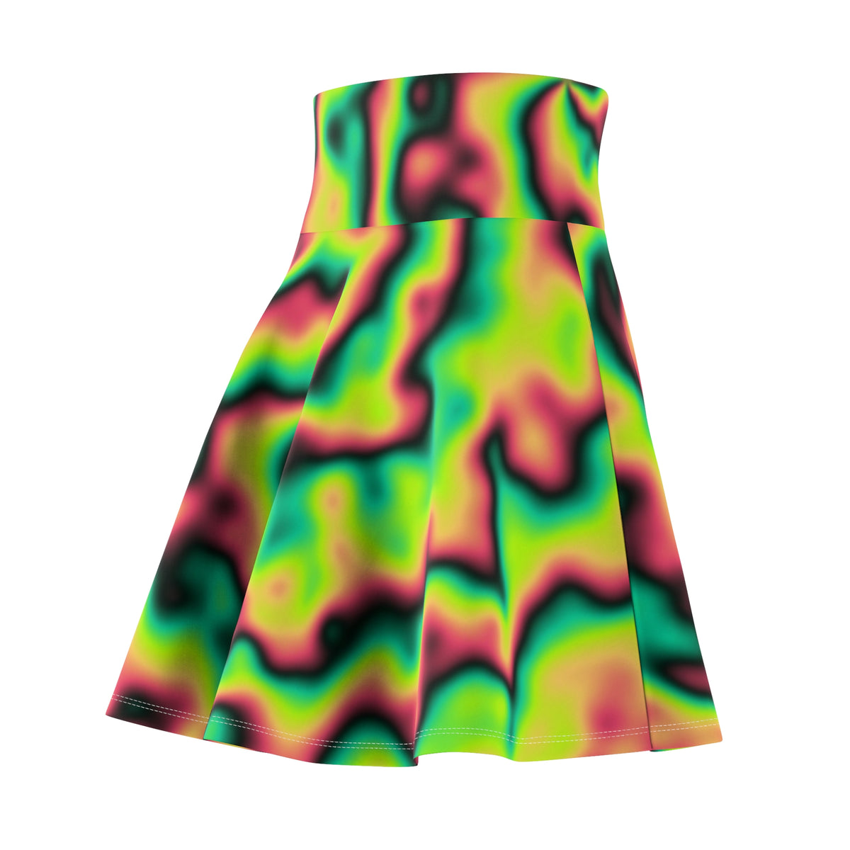 Running Emerald Zest Tie-Dye Spin Women's Athletic Skater Skirt