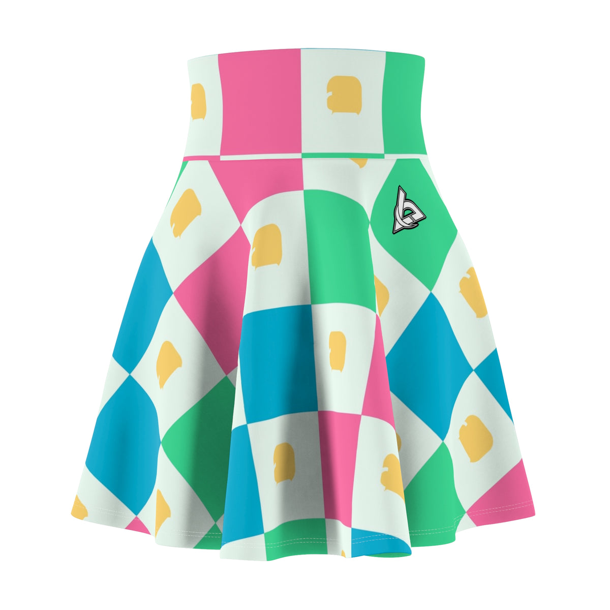 Combat Sports Mint Sorbet Checker Drive Women's Athletic Skater Skirt