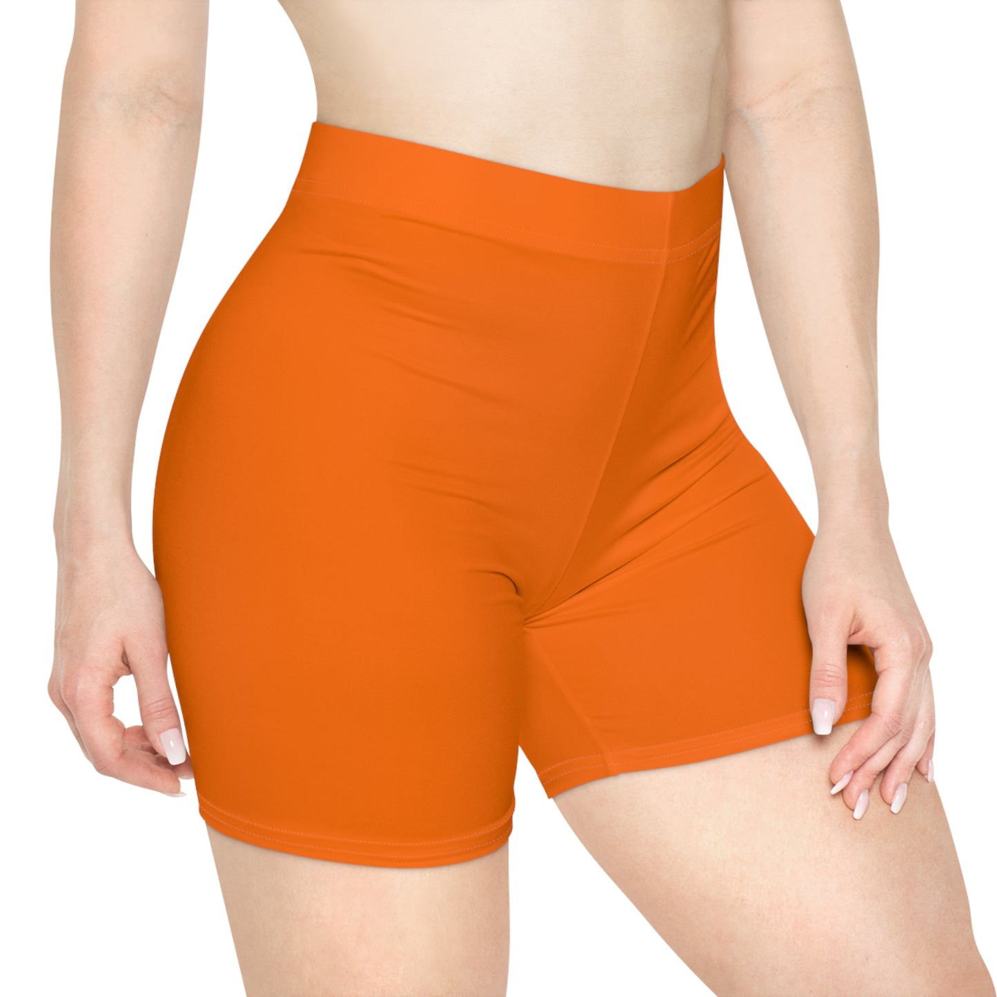 Women's Biker Shorts | Orange Compression Activewear