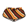 Women's Golden Hour Stripe Relaxed Shorts — All-Over Print Running & Workout Shorts