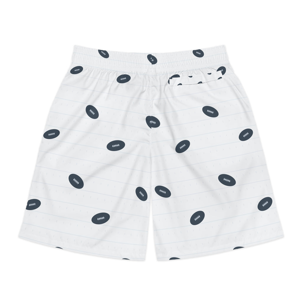 Football Arctic White Gridiron Men's Athletic Shorts with Pockets