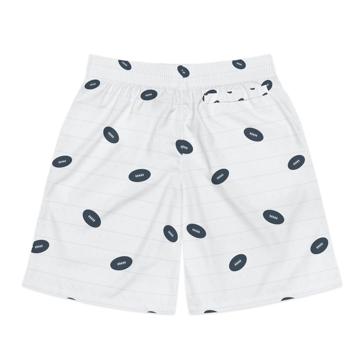 Football Arctic White Gridiron Men's Athletic Shorts with Pockets