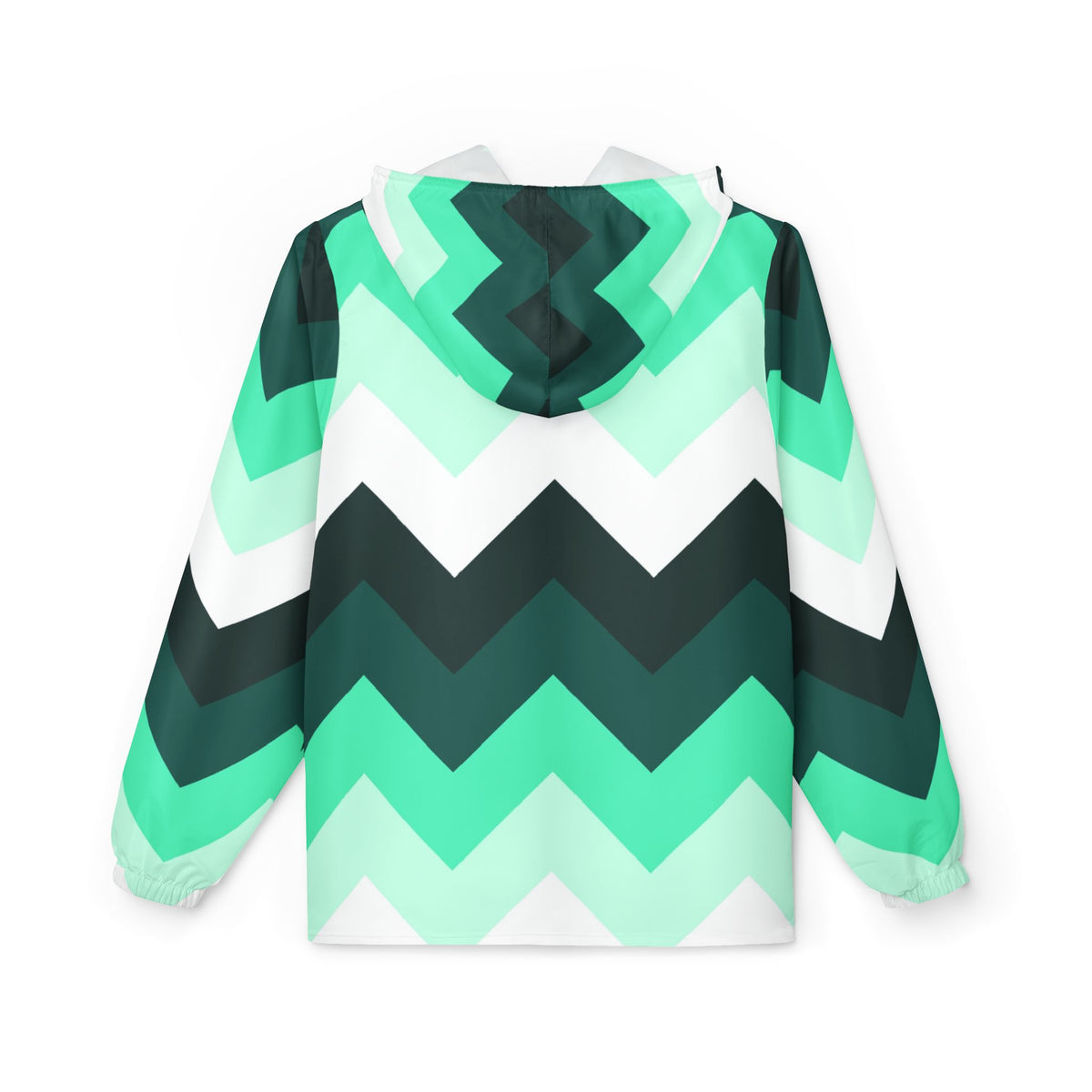 Mint Chevron Women's Windbreaker Jacket