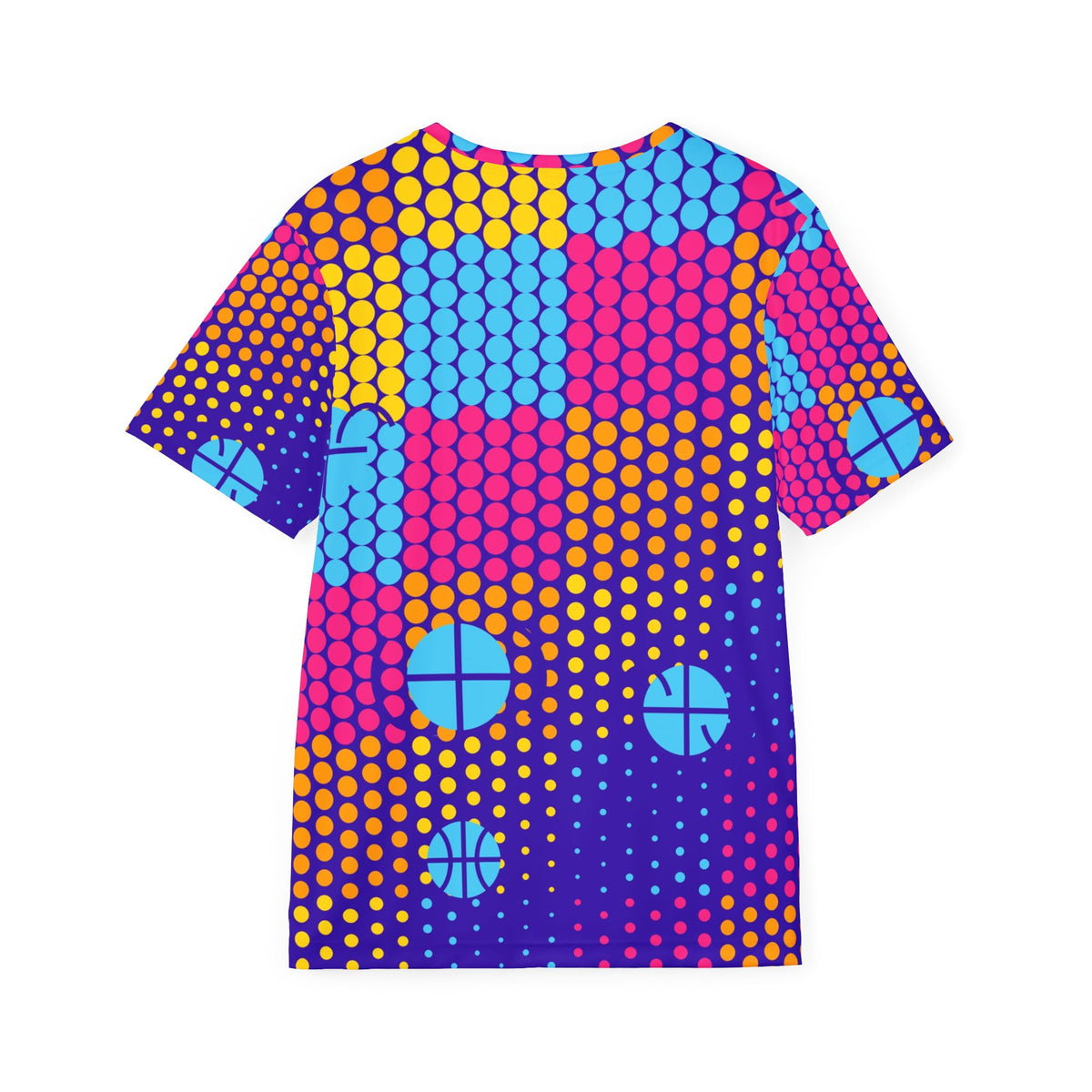 Basketball Sunrise Punch Halftone Pulse Men's Sports Jersey