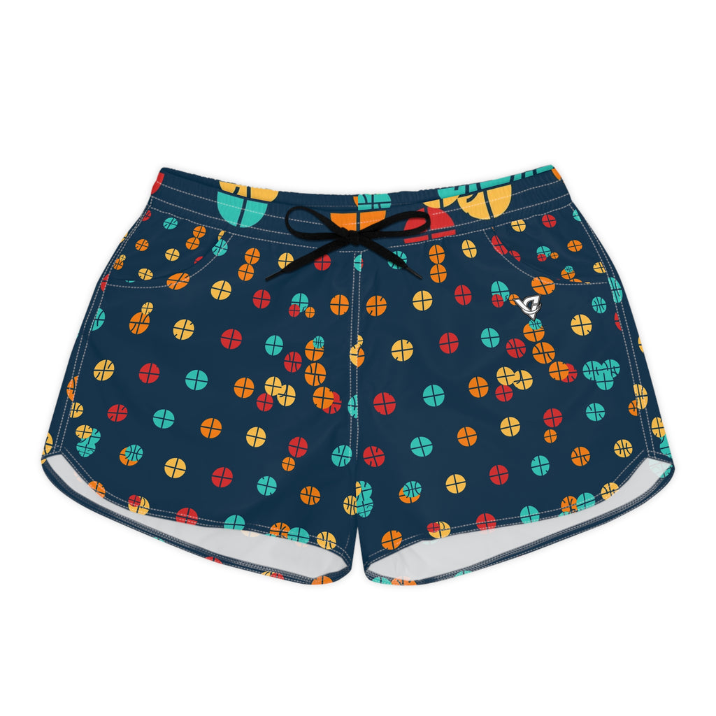 Basketball Tropic Heat Icon Storm Women's Athletic Shorts with Pockets
