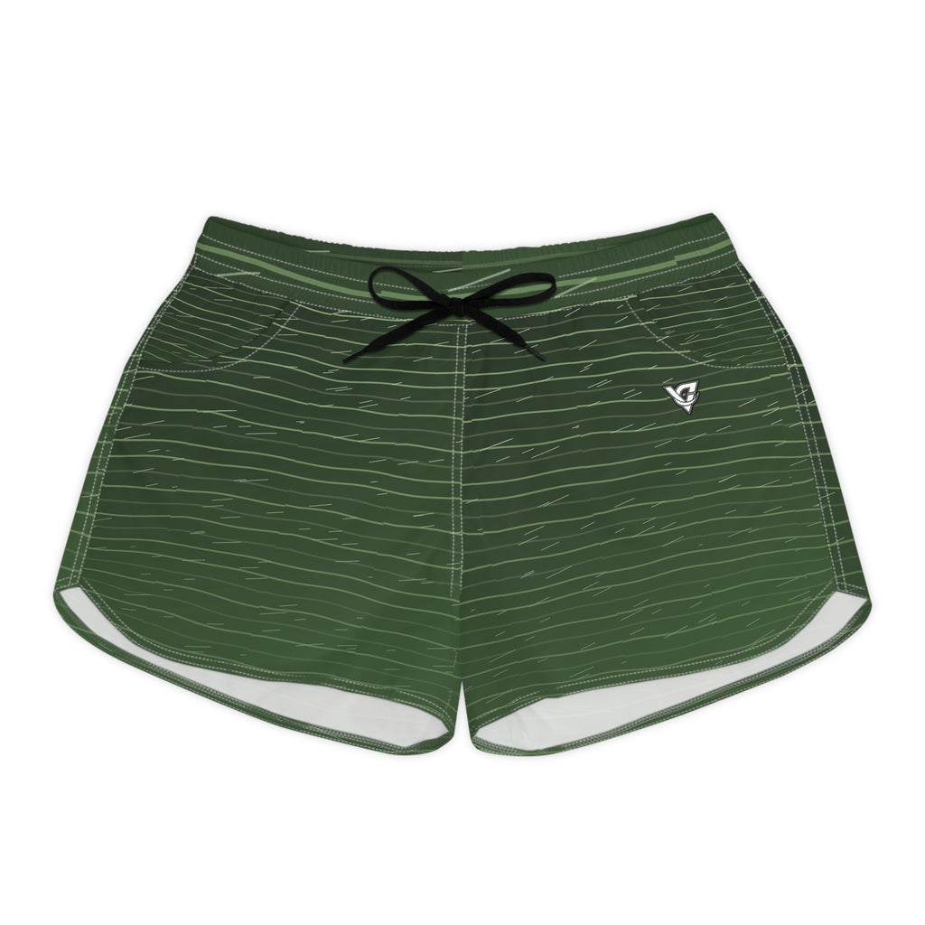 Running Forest Camo Pace Lanes Women's Athletic Shorts with Pockets
