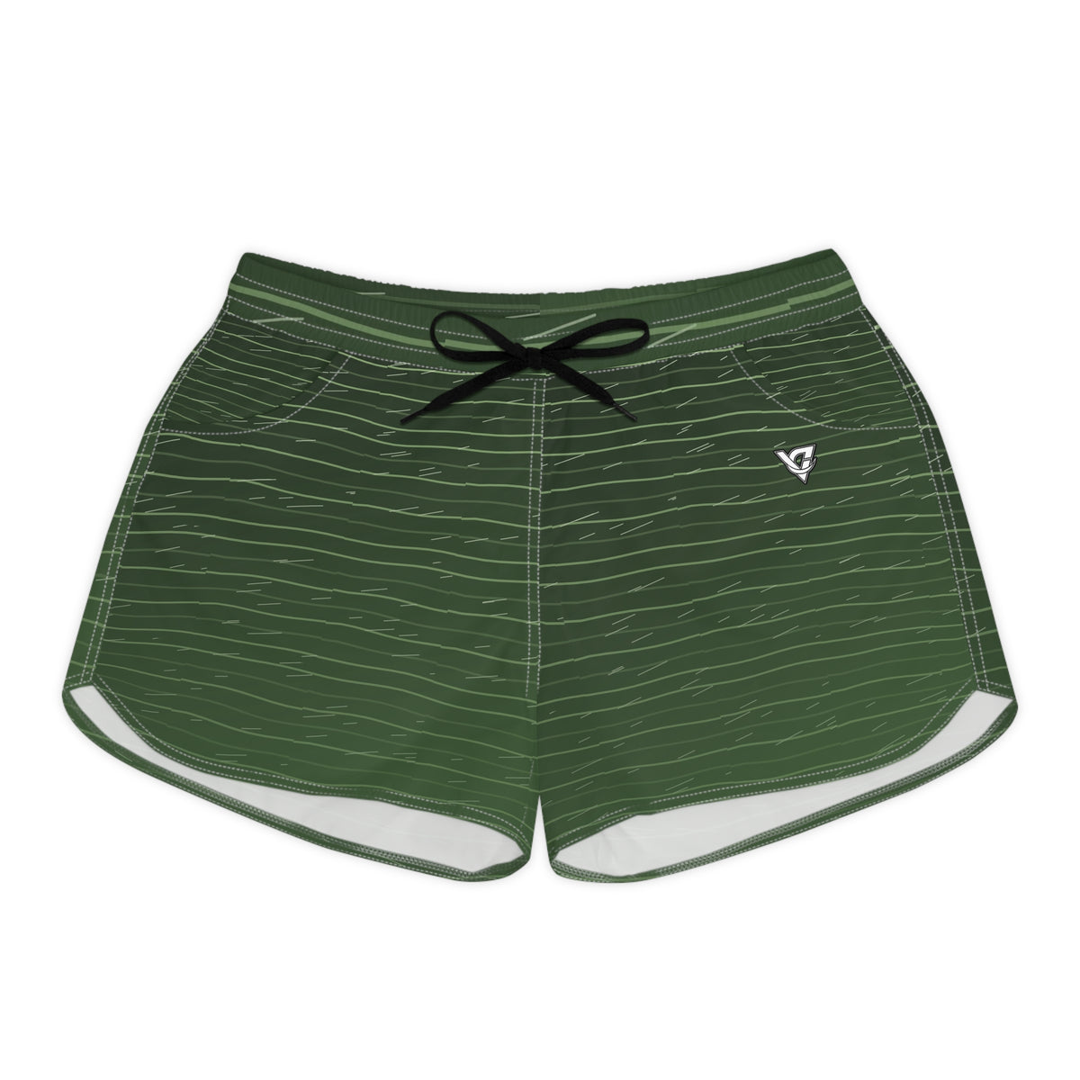 Running Forest Camo Pace Lanes Women's Athletic Shorts with Pockets