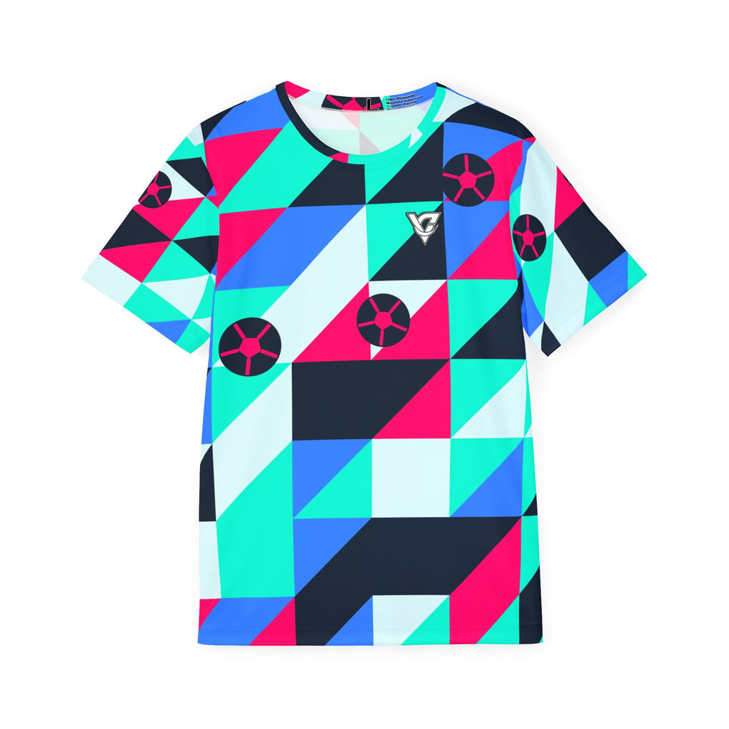 Soccer Arctic Neon Prism Block Men's Sports Jersey