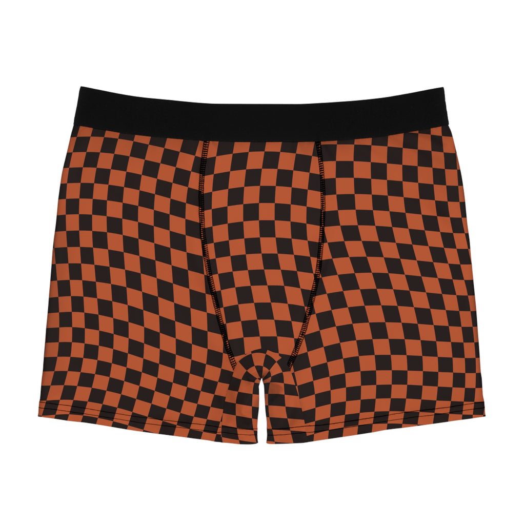 Auburn Warp Check Men's Boxer Briefs — Performance Underwear