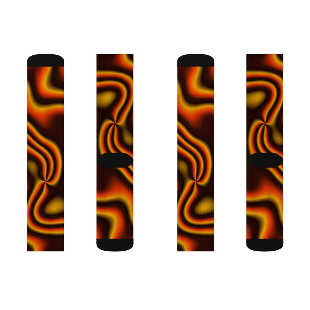 Lava Tie-Dye Athletic Crew Socks