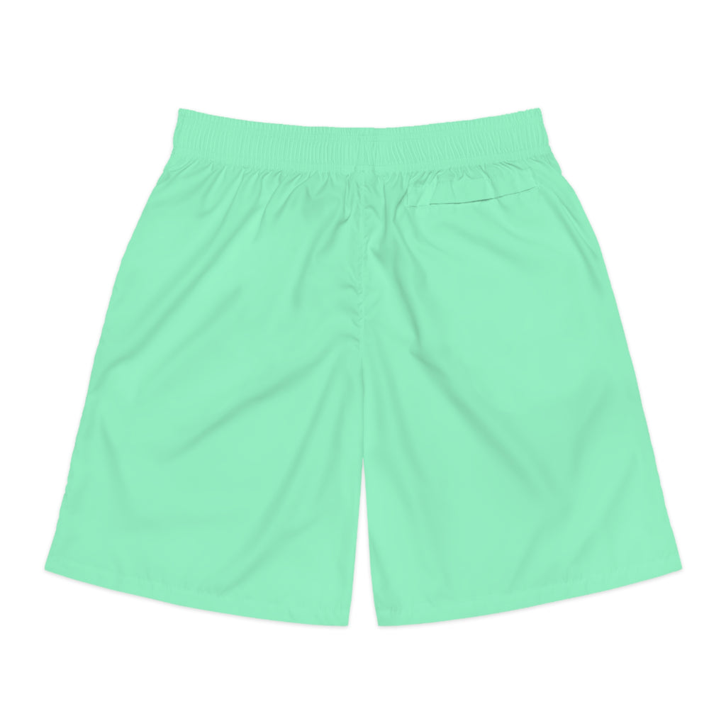 Vantacore Solid Mint Men's Athletic Shorts with Pockets