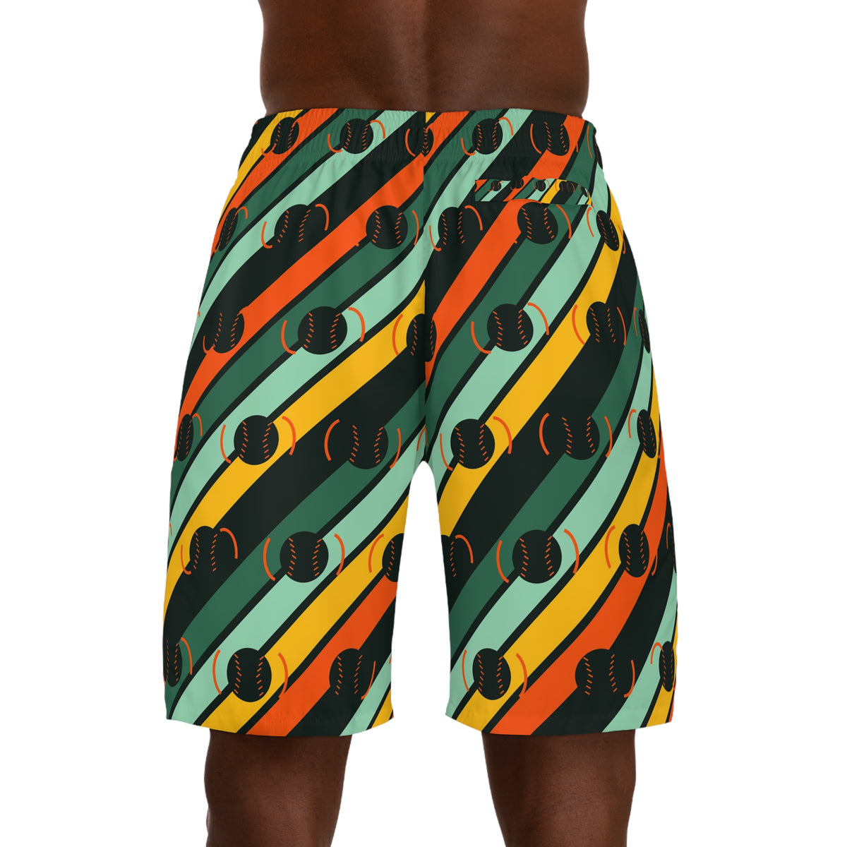 Baseball & Softball Jungle Juice Stripe Surge Men's Athletic Shorts with Pockets