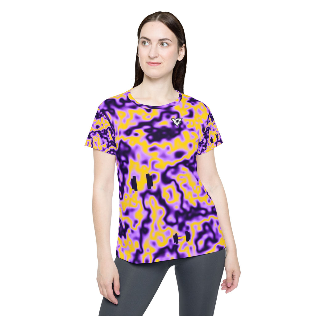 Training & Gym Ultra Grape Marble Flow Women's Sports Jersey