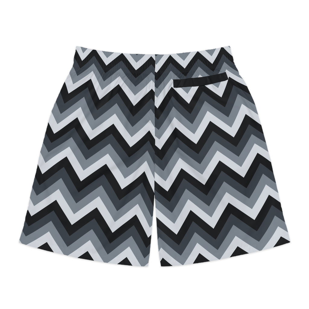 Men's Steel Chevron Performance Jogger Athletic Shorts with Pockets