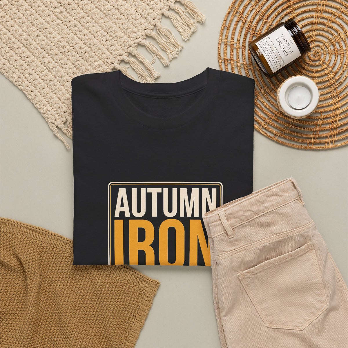 Autumn Iron | Men's Graphic Gym T-Shirt