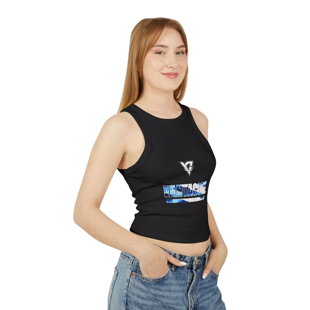 Ocean Brushstroke Women's Racerback Tank