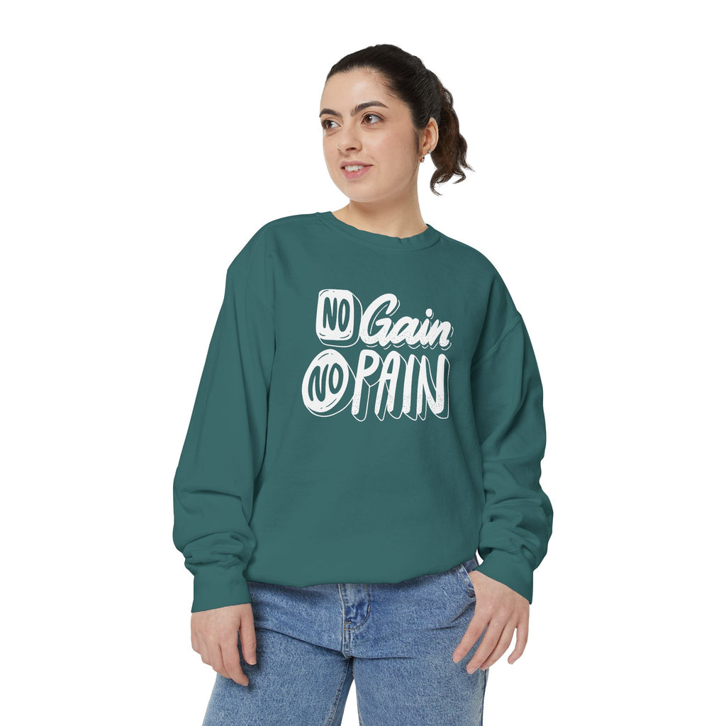 No Gain No Pain Sweatshirt | Motivational Fitness Crewneck