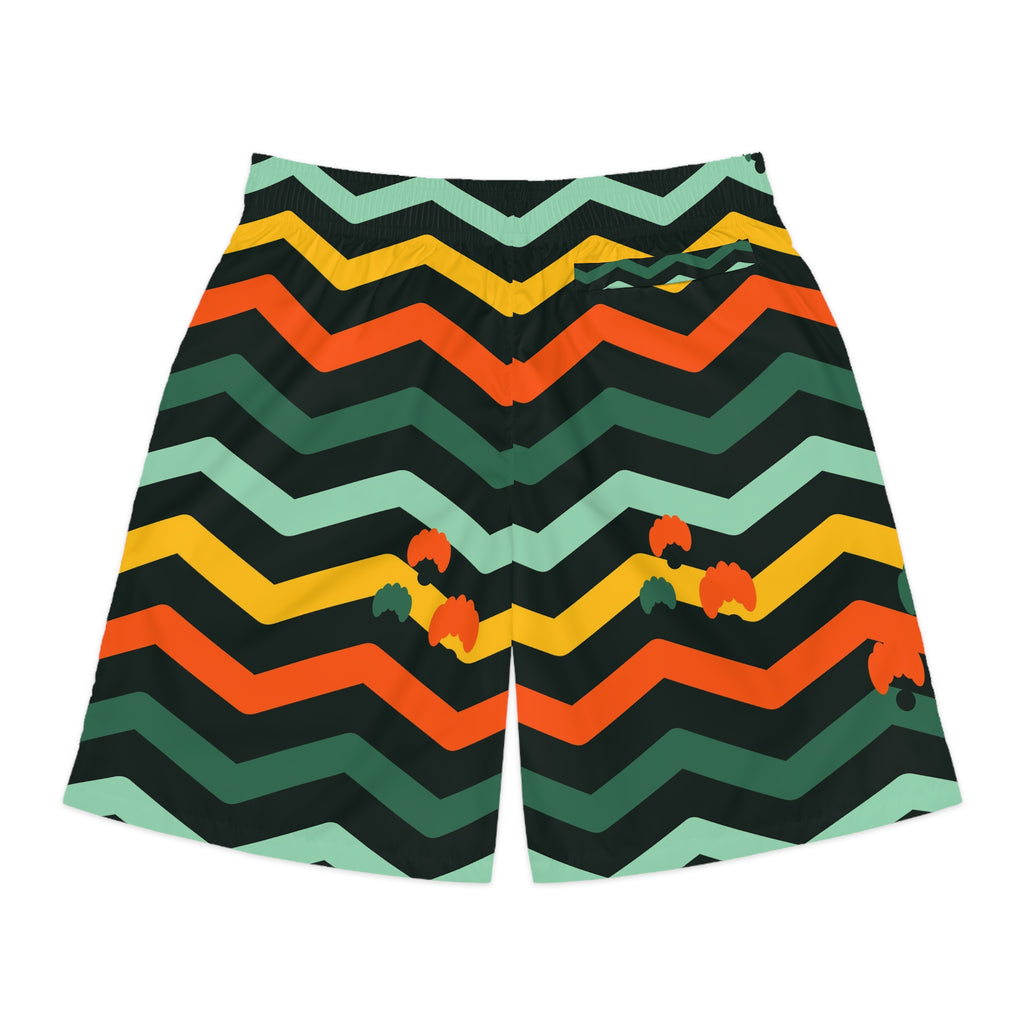 Yoga Jungle Juice Chevron Rush Men's Athletic Shorts with Pockets